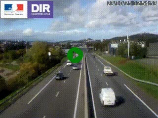 Caméra autoroute à Saint-Etienne (Les Littes) à hauteur du Ikea Saint-Etienne sur l'A72 en direction de Roanne