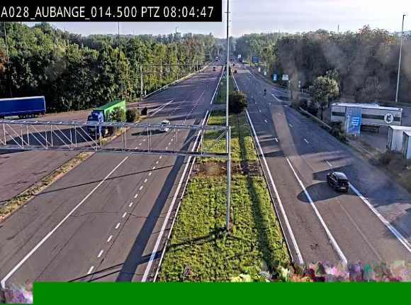 Webcam autoroute Belgique - Aubange - A28 direction Arlon - BK 14