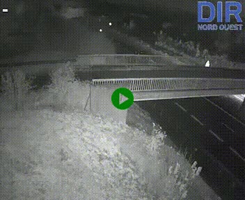 Webcam sur A84 à hauteur de Pont-Farcy, au niveau du pont autoroutier sur la Vire, au sud de Saint-Lô