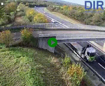 Webcam sur A84 à hauteur de Pont-Farcy, au niveau du pont autoroutier sur la Vire, au sud de Saint-Lô