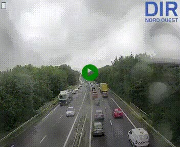 Webcam sur le périphérique de Caen (N814) à l'est de la ville, à Mondeville hauteur de la sortie 2, Presqu'île-Rives de l'Orne, au bout de l'autoroute A13