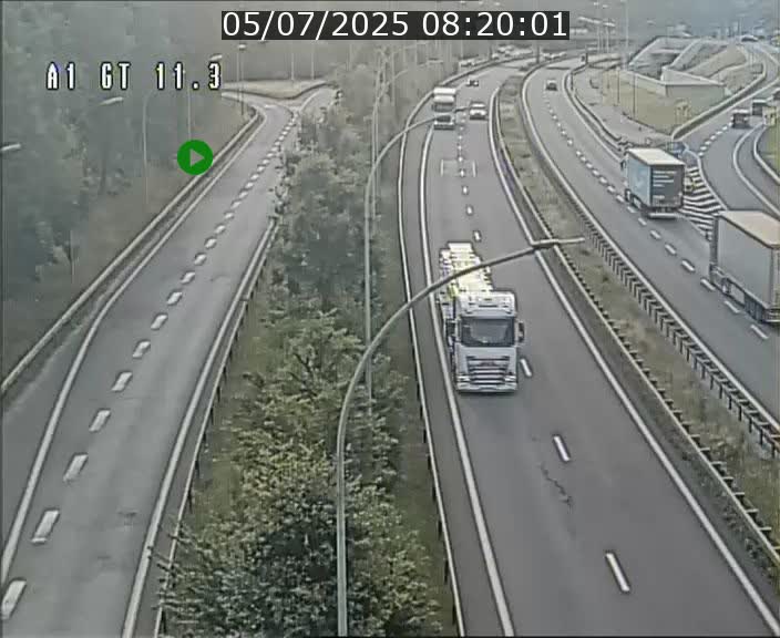 Traffic live webcam Luxembourg Senningerberg - A1 direction Allemagne - BK 11.3