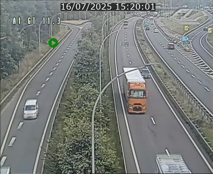 Traffic live webcam Luxembourg Senningerberg - A1 direction Allemagne - BK 11.3