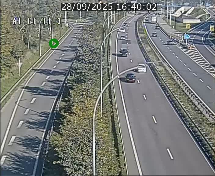 Traffic live webcam Luxembourg Senningerberg - A1 direction Allemagne - BK 11.3