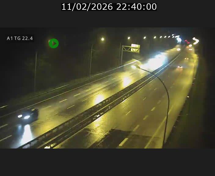Traffic live webcam Luxembourg Flaxweiler - A1 direction Luxembourg - BK 22.4
