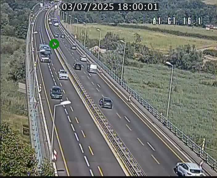 Traffic live webcam Luxembourg Niederanven - A1 direction Allemagne - BK 16.1