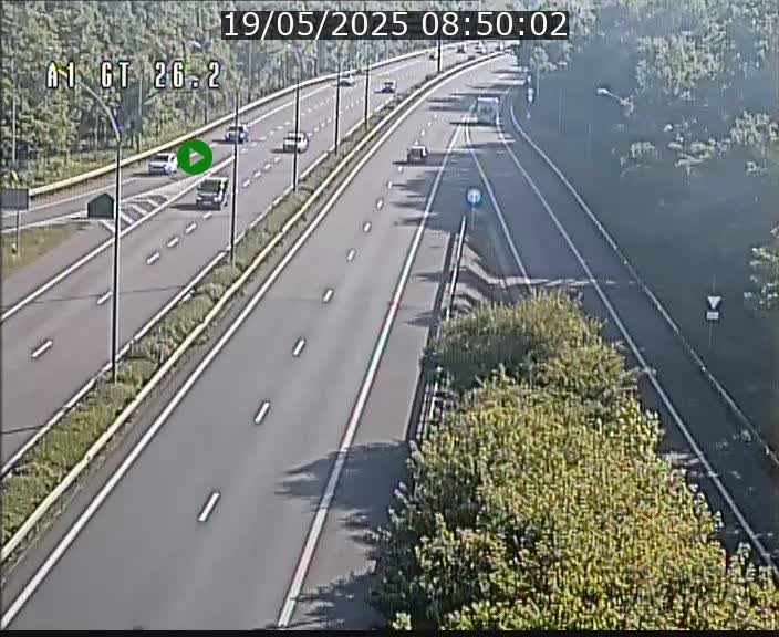 Traffic live webcam Luxembourg Grevenmacher - A1 direction Allemagne - BK 26.2