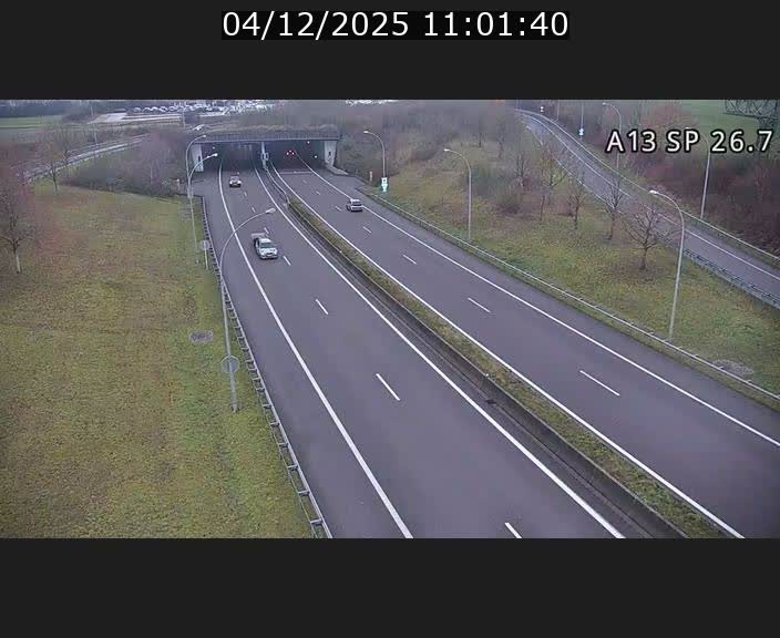 Traffic live webcam Luxembourg Frisange - A13 direction Luxembourg-ville - BK 26.7