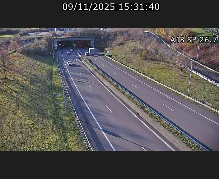 Traffic live webcam Luxembourg Frisange - A13 direction Luxembourg-ville - BK 26.7