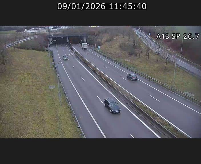 Traffic live webcam Luxembourg Frisange - A13 direction Luxembourg-ville - BK 26.7