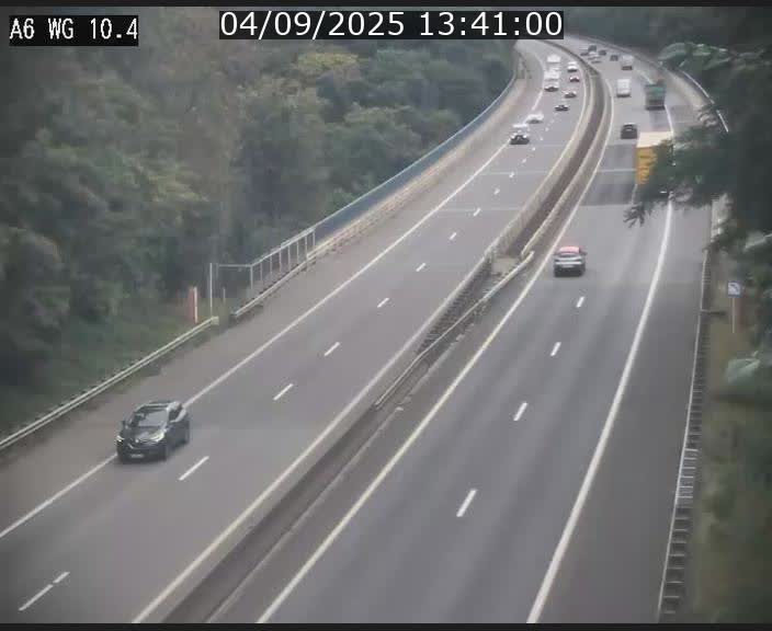 Traffic live webcam Luxembourg Mamer - A6 - BK 10.4 - direction Luxembourg/France/Allemagne