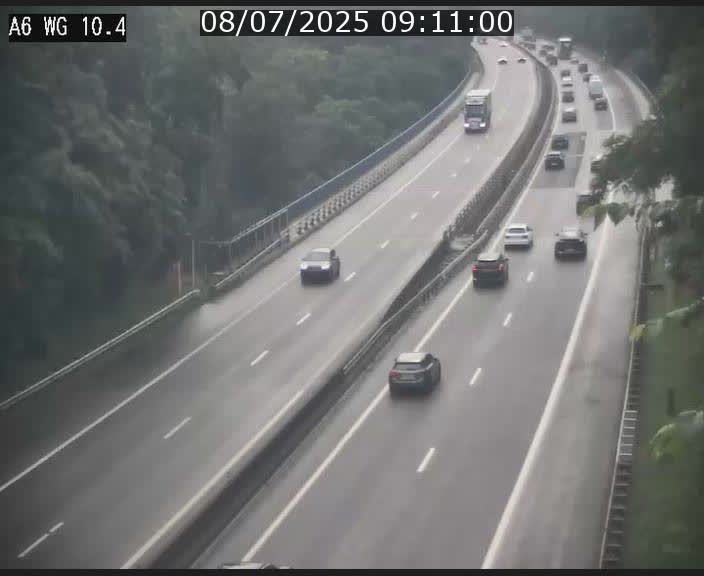Traffic live webcam Luxembourg Mamer - A6 - BK 10.4 - direction Luxembourg/France/Allemagne