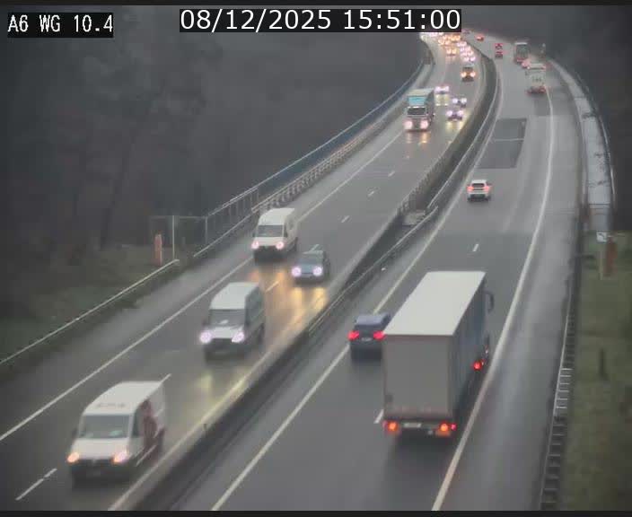 Traffic live webcam Luxembourg Mamer - A6 - BK 10.4 - direction Luxembourg/France/Allemagne