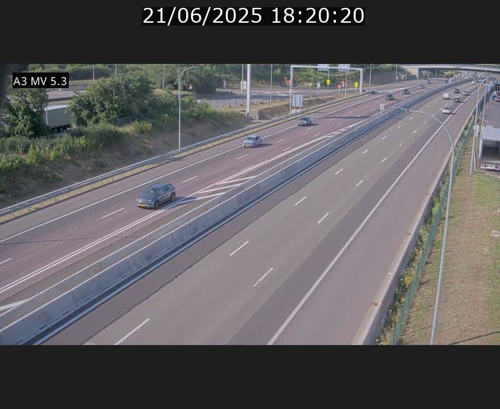 Webcam à l'Aire de Berchem au Luxembourg sur l'A3. Vue orientée vers la France