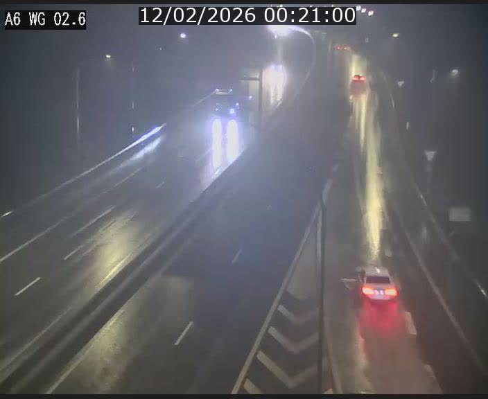 Traffic live webcam Luxembourg Croix de Cessange - A6 - BK 2.6 - direction France/Allemagne
