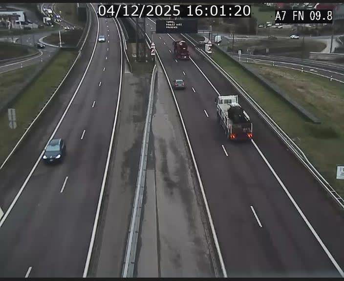 Caméra trafic Luxembourg - A7, Tunnel Gousselerbierg, sortie sud, direction rond-point Lorentzweiler (BK 9.9)