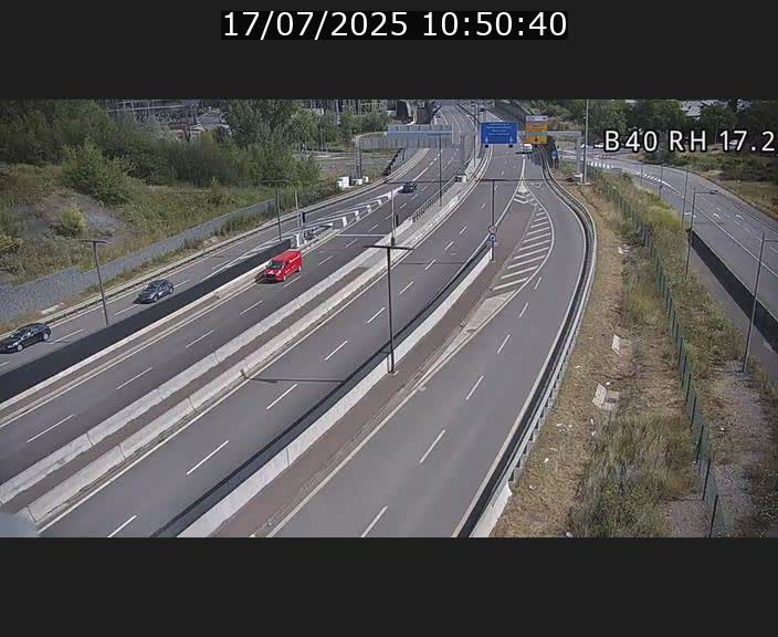 Webcam sur le contournement d'Esch Belval à hauteur de la sortie Université de Luxembourg. Vue orientée vers Luxembourg