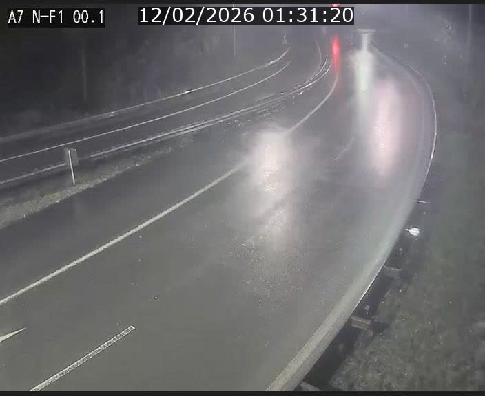 Webcam autoroute Luxembourg A7 située dans la sortie 1 Waldhof, vers la N11, avant le Tunnel Stafelter