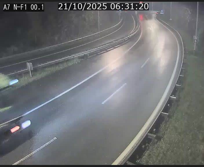 Webcam autoroute Luxembourg A7 située dans la sortie 1 Waldhof, vers la N11, avant le Tunnel Stafelter