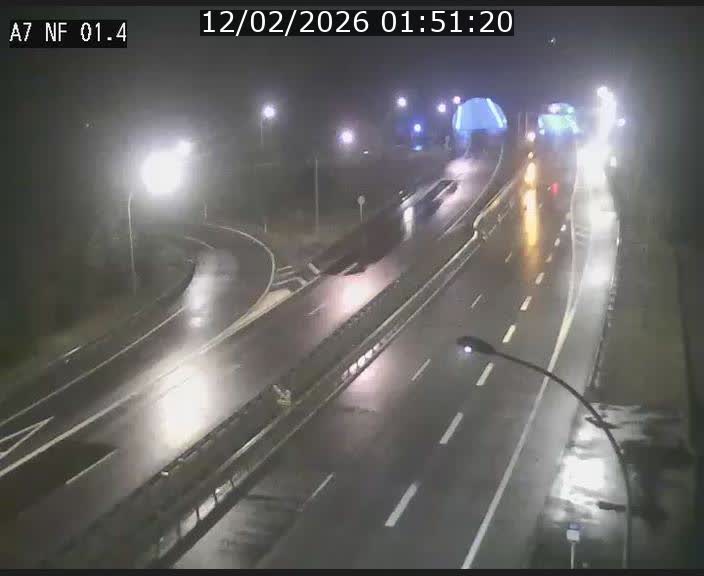 Caméra autoroute Luxembourg A7 - Echangeur Waldhaff - direction Tunnel Stafelter