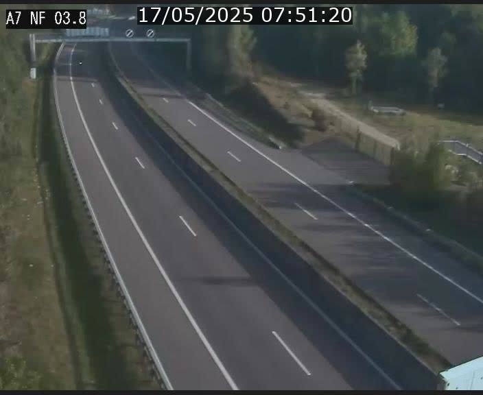 Webcam autoroute A7 au Luxembourg à la sortie du Tunnel Stafelter vers le Nord