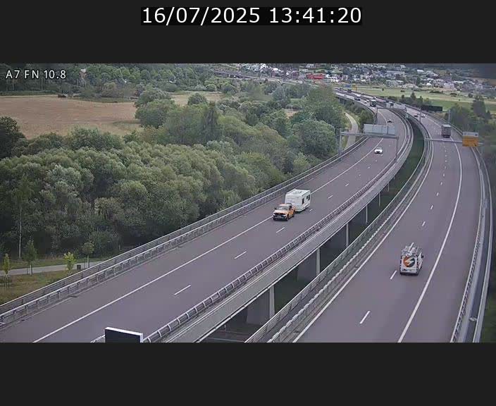 Caméra trafic Luxembourg - A7, Tunnel Gousselerbierg, sortie sud, direction rond-point Lorentzweiler (BK 10.8)