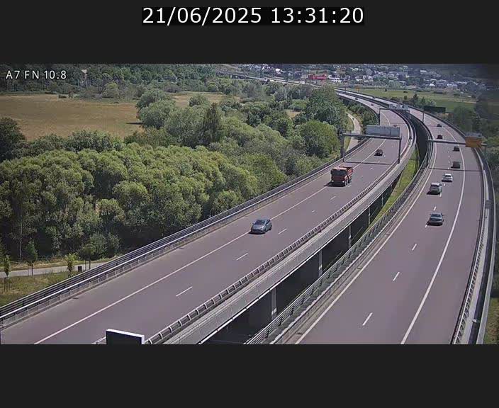 Caméra trafic Luxembourg - A7, Tunnel Gousselerbierg, sortie sud, direction rond-point Lorentzweiler (BK 10.8)
