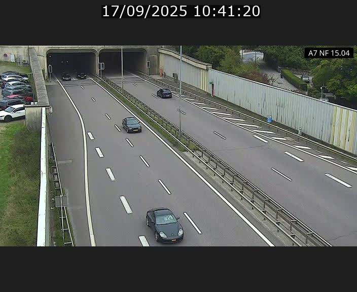 Caméra trafic Luxembourg - A7, Tunnel Mersch, entrée sud, direction Ettelbruck