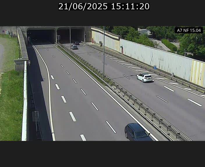 Caméra trafic Luxembourg - A7, Tunnel Mersch, entrée sud, direction Ettelbruck