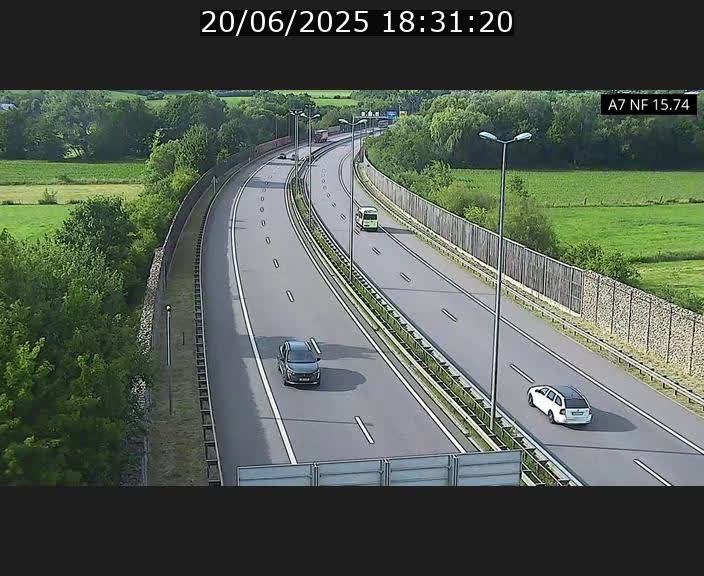 Caméra trafic Luxembourg - A7, Tunnel Mersch, entrée nord, direction Lorentzweiler