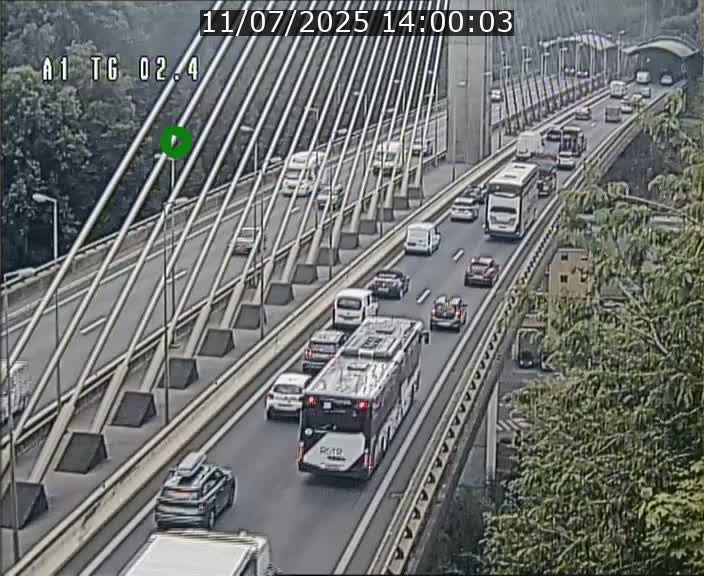 Traffic live webcam Luxembourg Sandweiler - A1 direction Luxembourg-ville - BK 2.4