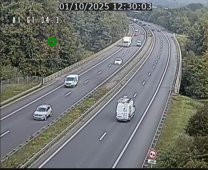 Traffic live webcam Luxembourg Itzig - A1 direction Sandweiler - BK 4.3