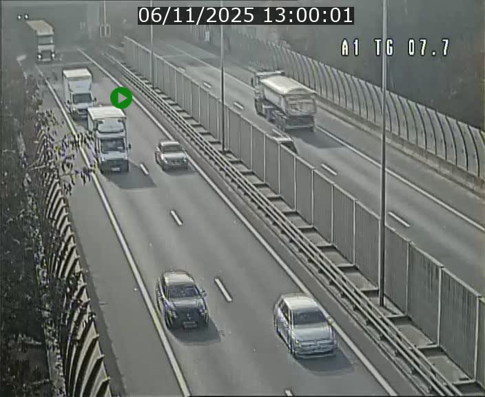 Traffic live webcam Luxembourg Kirchberg - A1 direction Luxembourg-ville - BK 7.7