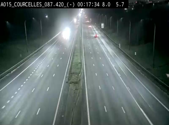 Webcam autoroute Belgique - Viesville - E42 direction Mons - BK 84.35