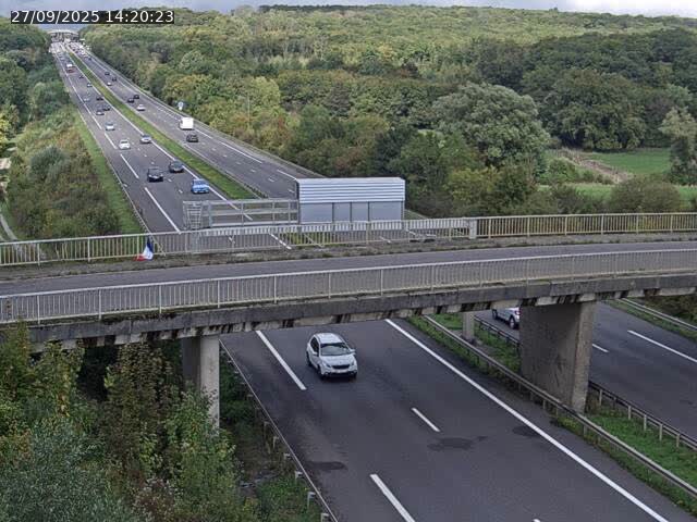 Caméra autoroute France - A31, Zoufftgen direction Luxembourg-ville, à la frontière entre la France et le Luxembourg