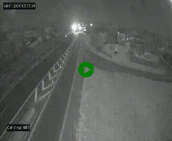 Vue en direct de l'autoroute A10 grâce à un drône situé au-dessus du péage de Virsac