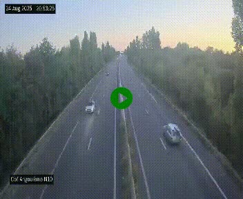 Webcam routière à la fin de la N10, en périphérique ouest d'Angouleme, proche de la jonction avec l'A10