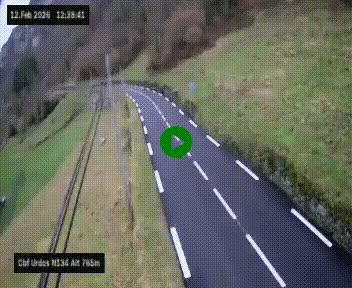 Webcam dans les Pyrénées Atlantique au niveau du col d'Urdos et du fort du Pourtalet sur la N134, en direction du Col et du tunnel du Somport, à 765 mètres d'altitude