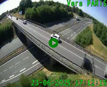 Clone of Caméra routière sur l'autoroute A20 au nord de Limoges, à la jonction avec la N520. Vue orientée vers Paris