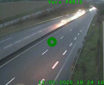 Caméra routière sur l'autoroute A20 à Saint-Hilaire-Bonneval, au sud de Limoges. Vue orientée vers Paris