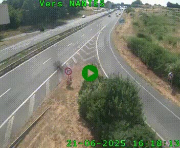 Webcam N147 au nord de Poitiers et à la jonction avec la A10