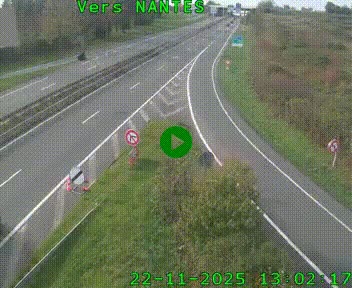 Webcam N147 au nord de Poitiers et à la jonction avec la A10