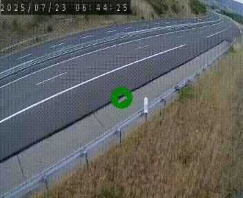 Caméra autoroutière France - A75, Engayresque, entre Millau et Séverac-le-Chateau, en direction de Montpellier