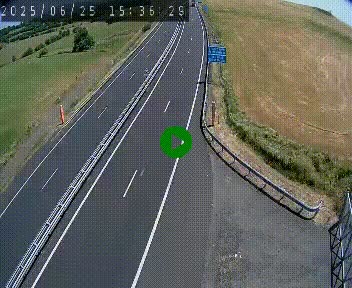 Caméra autoroute A75 à hauteur du col de la Fageole en direction de Clermont-Ferrand