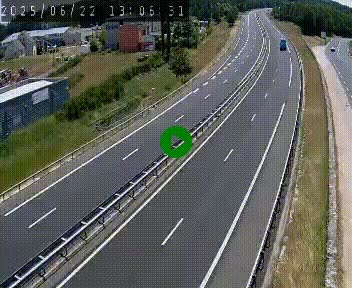 Caméra autoroute A75 à hauteur du col du rocher blanc en direction de Montpellier
