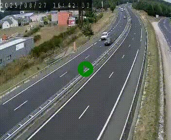 Caméra autoroute A75 à hauteur du col du rocher blanc en direction de Montpellier