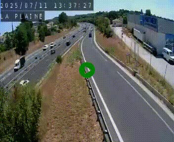 Caméra routière France - N109, Juvignac - La plaine, en direction de Clermont l'Hérault, à la sortie de Montpellier