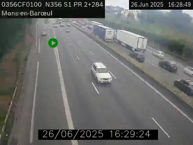 Webcam à l'entrée de Lille en direction du périphérique, à proximité de Mons-en-Baroeul sur la N356