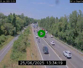 Webcam sur le périphérique de Nantes (N844) à hauteur de Porte de la Chapelle, au nord de la ville