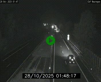 Webcam sur le périphérique de Rennes (N136) à hauteur de Maurepas, au nord de la ville